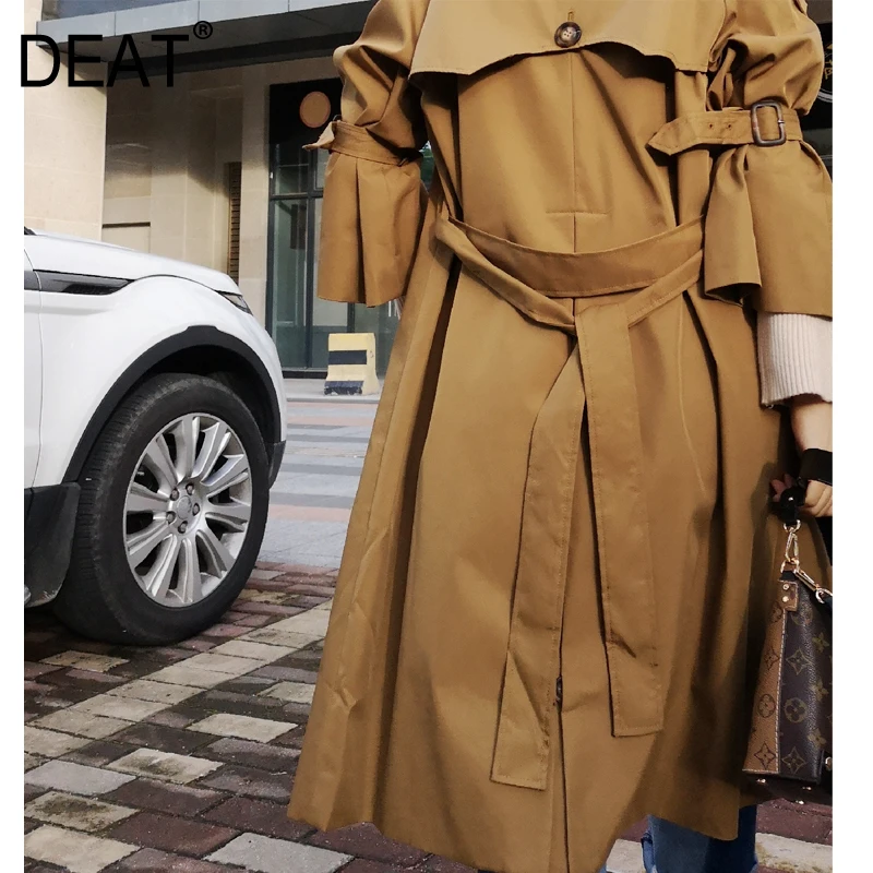 DEAT 2019 new spring Japan styles women jacket double breasted flare sleeves waist belts turn-down collar windbreaker WD71704M
DEAT 2019 new spring Japan styles women jacket double breasted flare sleeves waist belts turn-down collar windbreaker WD71704M