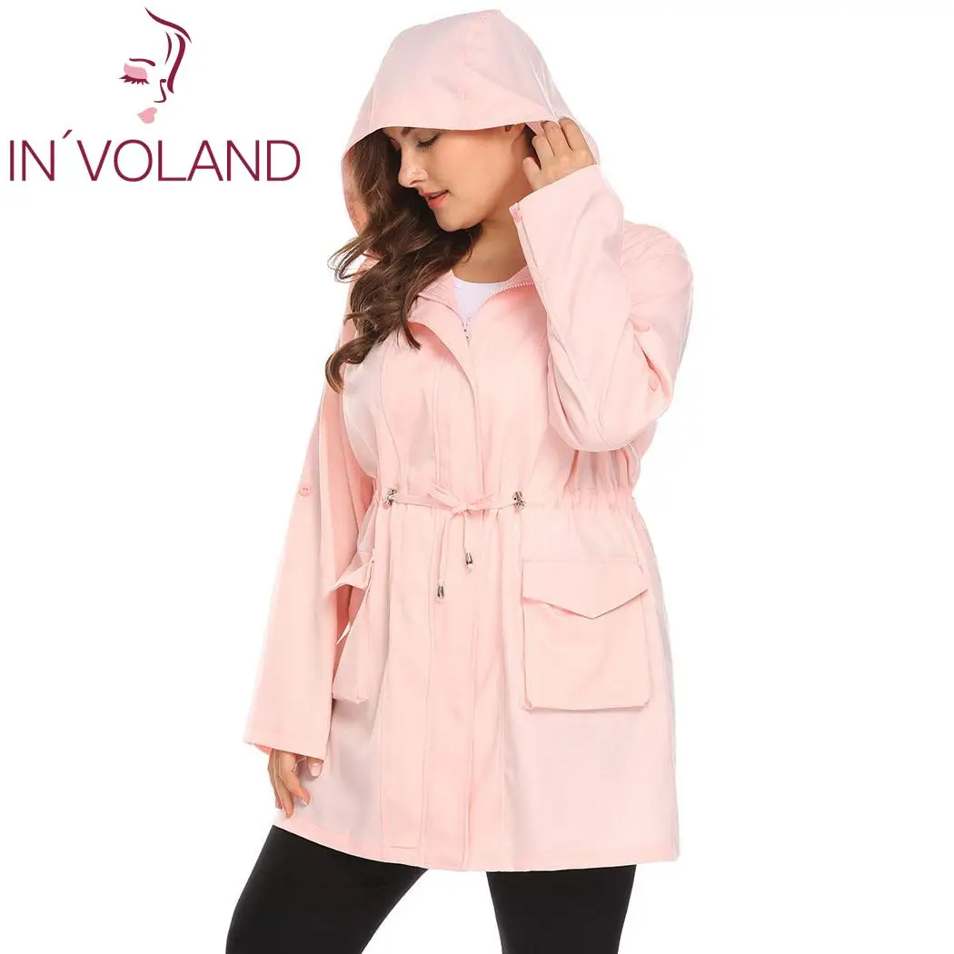 IN'VOLAND Plus Size Women Coats Outwear Casual Hooded Trench Roll Up Sleeve Drawstring Winter Coat Solid Autumn Trench Overcoat
IN'VOLAND Plus Size Women Coats Outwear Casual Hooded Trench Roll Up Sleeve Drawstring Winter Coat Solid Autumn Trench Overcoat