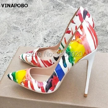 Vinapobo white Colorful Floral Printed Women Party Wedding Shoes 12/10cm Stiletto Sexy High Heels Shallow Classical Pointed Toe
Vinapobo white Colorful Floral Printed Women Party Wedding Shoes 12/10cm Stiletto Sexy High Heels Shallow Classical Pointed Toe