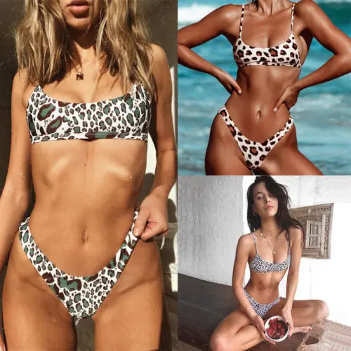 2019 Fashion Women Python Leopard Print Bikini Swimsuit High Waist Bathing Push up Swimwear Beachwear hot
2019 Fashion Women Python Leopard Print Bikini Swimsuit High Waist Bathing Push up Swimwear Beachwear hot