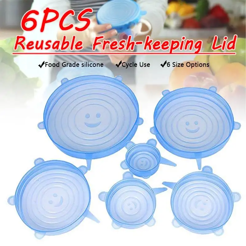 Dropshipping 6pcs/set Silicone Lids Durable Reusable Food Save Cover Heat Resisting Fits All Sizes and Shapes of Containers
Dropshipping 6pcs/set Silicone Lids Durable Reusable Food Save Cover Heat Resisting Fits All Sizes and Shapes of Containers
