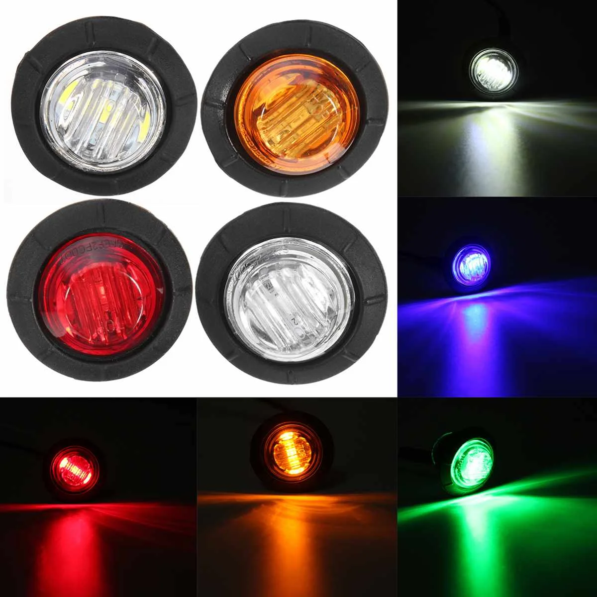5 Colors 12V 1" Universal Car Truck Trailer Mini Small Round LED Bullet Button Side Marker Lights Signal Lamp Waterproof
5 Colors 12V 1" Universal Car Truck Trailer Mini Small Round LED Bullet Button Side Marker Lights Signal Lamp Waterproof