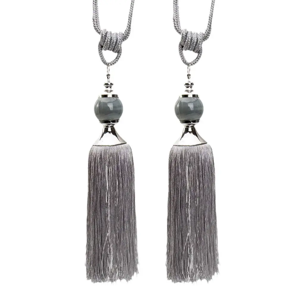 1 Pair Window Curtain Tieback Silver Beaded Ribbon Tassel Rope Curtain Tie Back Curtain Holdback Window Treatments Decor gray
1 Pair Window Curtain Tieback Silver Beaded Ribbon Tassel Rope Curtain Tie Back Curtain Holdback Window Treatments Decor gray