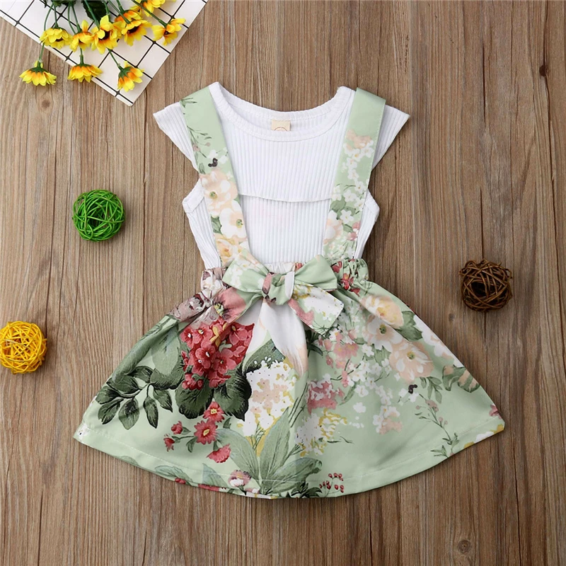 Lovely Baby Girl Clothes Newborn Kids Baby Girls Tops T-shirt+Suspend Floral Skirt Dress Outfits Newborn Clothes Summer
Lovely Baby Girl Clothes Newborn Kids Baby Girls Tops T-shirt+Suspend Floral Skirt Dress Outfits Newborn Clothes Summer