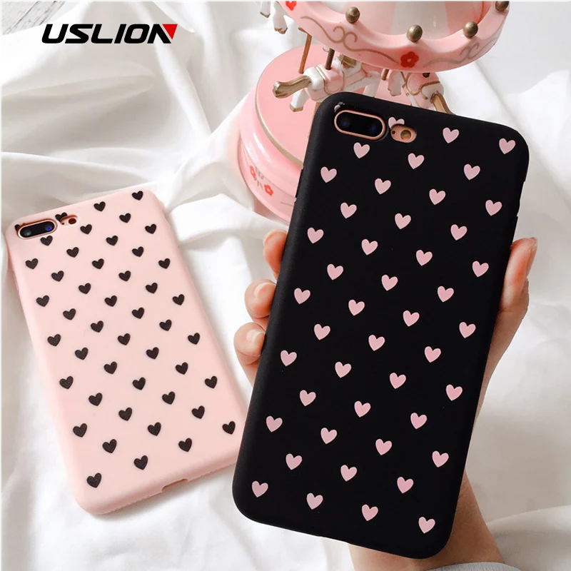 USLION Simple Love Heart Phone Case For iPhone 8 7 Plus Fashion Love Cases For iPhone X 8 7 6 6S Plus Soft TPU Silicon Cover
USLION Simple Love Heart Phone Case For iPhone 8 7 Plus Fashion Love Cases For iPhone X 8 7 6 6S Plus Soft TPU Silicon Cover