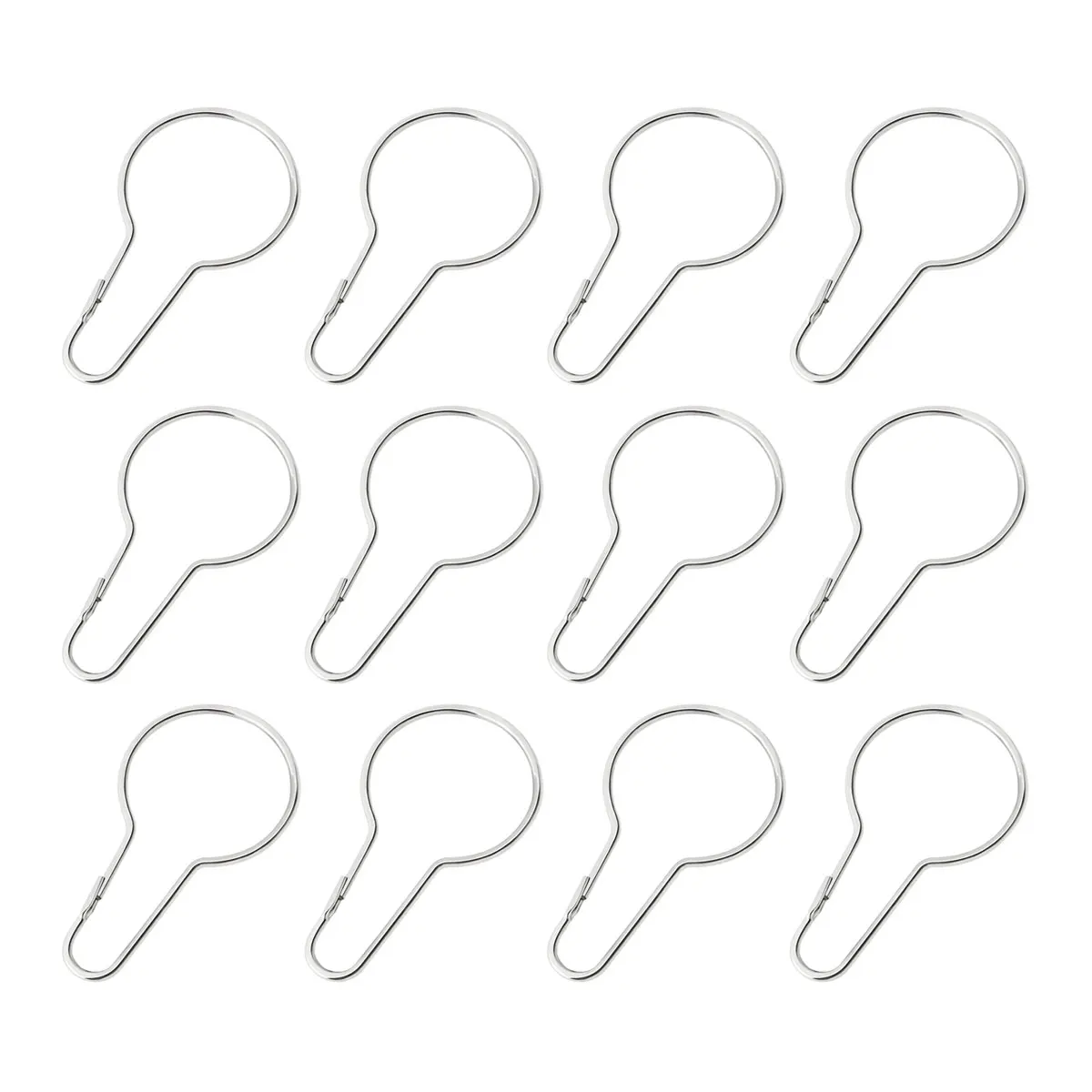 12Pcs Curtain Hooks Glide Roller Rustproof Stainless Steel Rings With Clips Polished Chrome for Bathroom Rods Curtains (Silver)
12Pcs Curtain Hooks Glide Roller Rustproof Stainless Steel Rings With Clips Polished Chrome for Bathroom Rods Curtains (Silver)