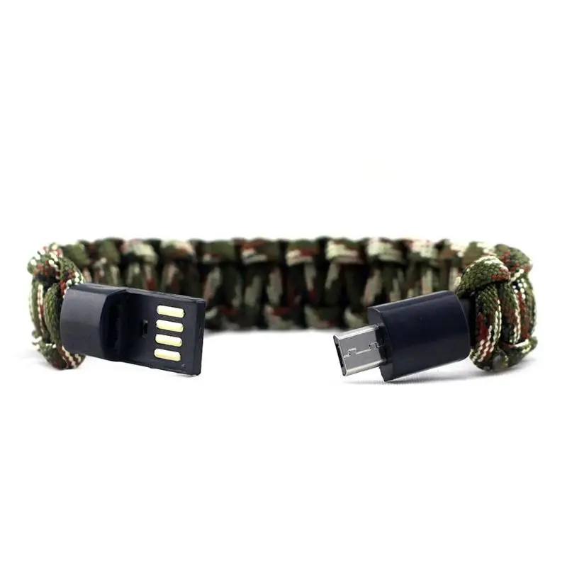 Outdoor Survival Bracelet Survival Tool Multifunctional Umbrella Rope Bracelet Camping USB Charger Data Cable for Android
Outdoor Survival Bracelet Survival Tool Multifunctional Umbrella Rope Bracelet Camping USB Charger Data Cable for Android