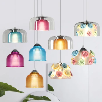 Modern Lights LED Chandeliers Color Glass Bedroom Living Room Pendant Lamps Kitchen Light Art Doce Hanglamp Lighting Deco Avize
Modern Lights LED Chandeliers Color Glass Bedroom Living Room Pendant Lamps Kitchen Light Art Doce Hanglamp Lighting Deco Avize