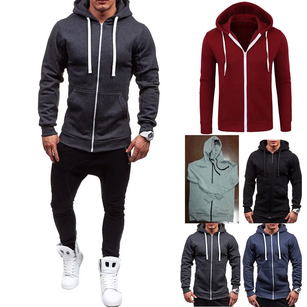 Plus Size Men's Hoodies Tracksuit 2018 Autumn Winter Drawstring Pocket Hooded Sweatshirt Long Sleeve Zip Slim Coat Male Jacket
Plus Size Men's Hoodies Tracksuit 2018 Autumn Winter Drawstring Pocket Hooded Sweatshirt Long Sleeve Zip Slim Coat Male Jacket