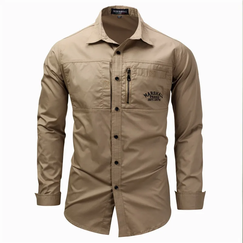 2019 New Men's Overshirt Cotton Men Slim Fit Shirt Long Sleeve Button-down Spring EU Size Navy Blue Man Clothes
2019 New Men's Overshirt Cotton Men Slim Fit Shirt Long Sleeve Button-down Spring EU Size Navy Blue Man Clothes