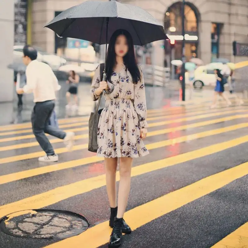 Women Narrow Waist Fashionable Versatile Dress Small Floral Chiffon Dress New Casual Style Loose Long Sleeve Dress Hot Sale
Women Narrow Waist Fashionable Versatile Dress Small Floral Chiffon Dress New Casual Style Loose Long Sleeve Dress Hot Sale
