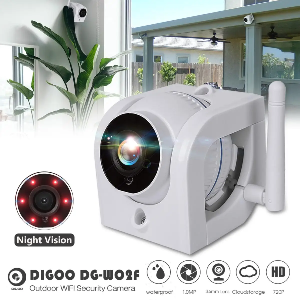 3.6mm Home Security 720P IP Camera Cloud Storage Waterproof Outdoor Wifi Video Surveillance Camera Night Vision Alarm Onvif Cam
3.6mm Home Security 720P IP Camera Cloud Storage Waterproof Outdoor Wifi Video Surveillance Camera Night Vision Alarm Onvif Cam