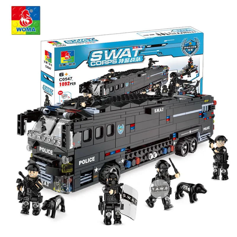 1092pcs City Police Truck Model Building Kits Blocks Bricks City SWAT Toys For Children
1092pcs City Police Truck Model Building Kits Blocks Bricks City SWAT Toys For Children