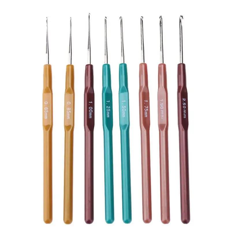 8pcs 0.6-2.5mm Hand knitted Aluminium Head Crochet Hooks Sweater and scarves Knitting Needles Kit
8pcs 0.6-2.5mm Hand knitted Aluminium Head Crochet Hooks Sweater and scarves Knitting Needles Kit