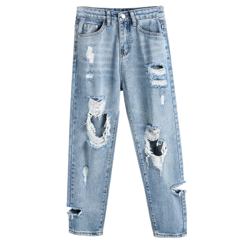 2019 New Loose Harem Pants Vintage High Waist Boyfriend Jeans Womens Ripped Holes Ankle-Length Pants Casual Cowboy Pants
2019 New Loose Harem Pants Vintage High Waist Boyfriend Jeans Womens Ripped Holes Ankle-Length Pants Casual Cowboy Pants