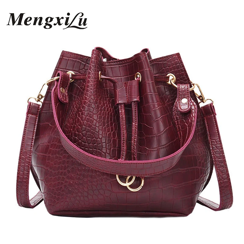 2019 Women Handbags Fashion Boston String Designer Bucket Female Shoulder Crossbody Bags Alligator Luxury Leather Bolsa Feminina
2019 Women Handbags Fashion Boston String Designer Bucket Female Shoulder Crossbody Bags Alligator Luxury Leather Bolsa Feminina