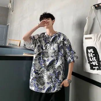 2019 Summer Men's Fashion Trend Printed Short Sleeve Male Beach Style Loose T Shirt Cotton Clothing T-shirt Plus Size M-XL
2019 Summer Men's Fashion Trend Printed Short Sleeve Male Beach Style Loose T Shirt Cotton Clothing T-shirt Plus Size M-XL