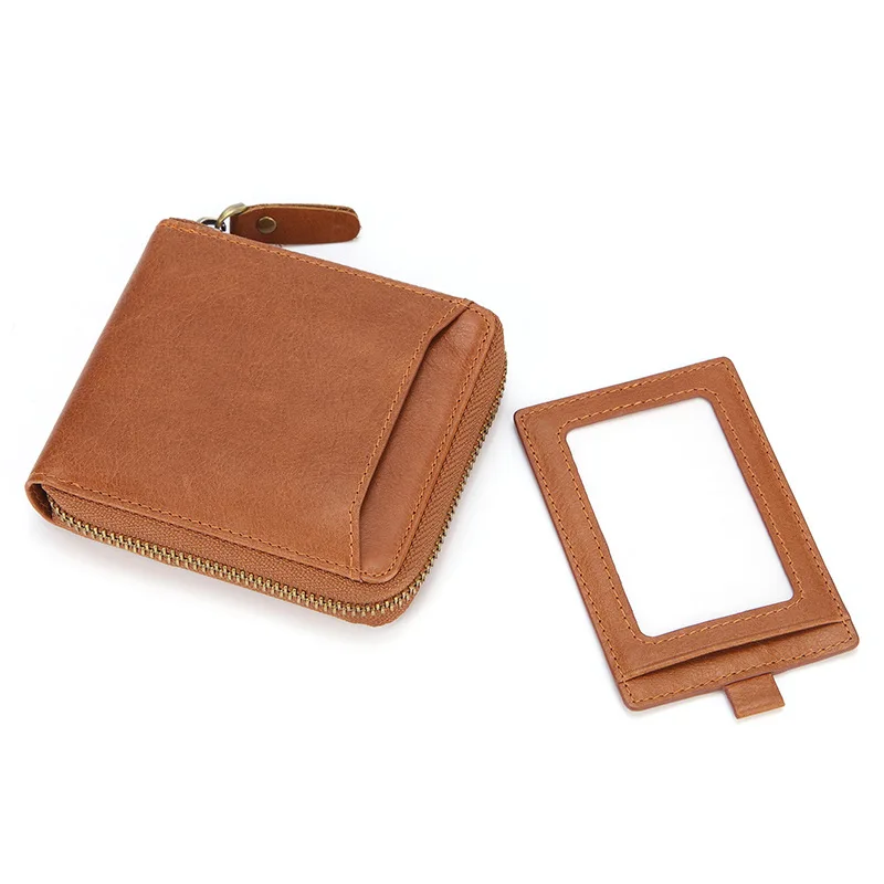 2019 new Zero purses Anti-rfid Card Cover integrated bag Retro Cowhide leather Short Zipper Wallet
2019 new Zero purses Anti-rfid Card Cover integrated bag Retro Cowhide leather Short Zipper Wallet