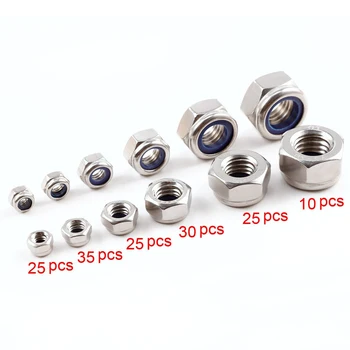 WSFS Hot 150 x self-locking hexagon nut 6 sizes M4 M5 M6 M8 M10 M12 assortment Stainless steel flange counter nut
WSFS Hot 150 x self-locking hexagon nut 6 sizes M4 M5 M6 M8 M10 M12 assortment Stainless steel flange counter nut