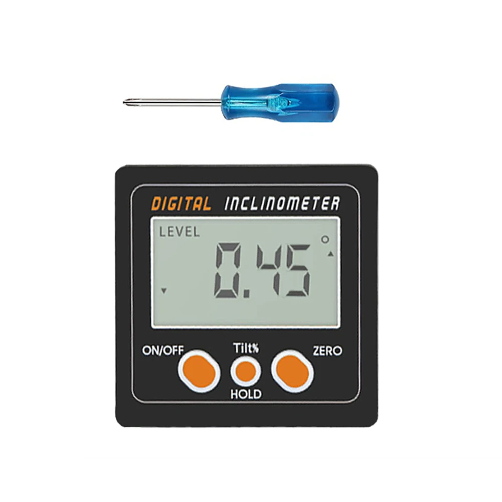 NEW Digital Inclinometer 360 Degree Electronic Protractor Aluminum Alloy Angle Level Gauge Durable Meter Magnets Base Shell
NEW Digital Inclinometer 360 Degree Electronic Protractor Aluminum Alloy Angle Level Gauge Durable Meter Magnets Base Shell