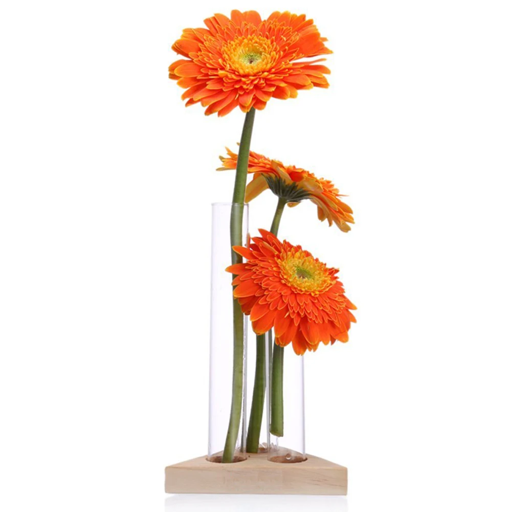 Practical Boutique Flower Vase Glass Tubes Clear Glass Flower Pot With Wooden Stand For Hydroponic Plants Test Tubes Container
Practical Boutique Flower Vase Glass Tubes Clear Glass Flower Pot With Wooden Stand For Hydroponic Plants Test Tubes Container