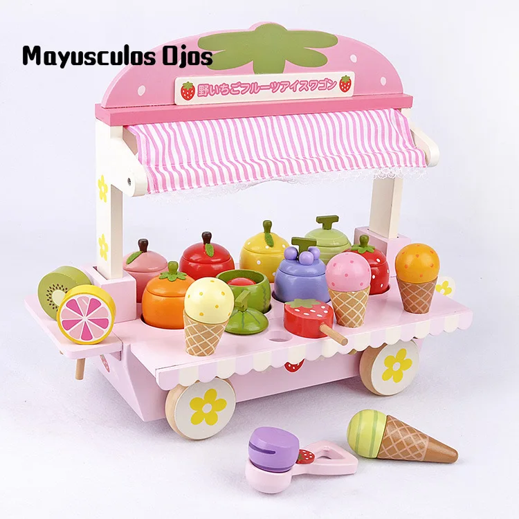 Birthday Gift Strawberry Fruit Cone Ice Cream Car Children's Wooden Simulation Kitchen Play House Toy
Birthday Gift Strawberry Fruit Cone Ice Cream Car Children's Wooden Simulation Kitchen Play House Toy