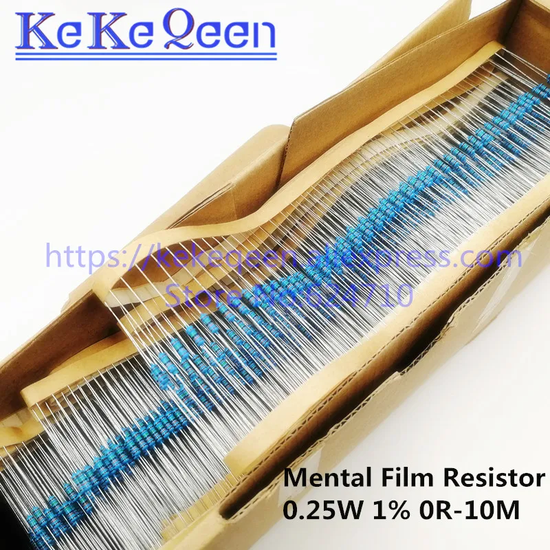 

5000pcs/box 0.25W 1% 1/4W Mental Film 430R 470R 510R 560R 620R 680R 750R 820R 910R 1K 1.2K 1.5K 1.8K 2K 1K0 1K2 1K5 1K8 2K0