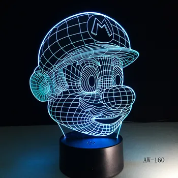 Cartoon Game Figure Super Mario 3D LED USB Lamp Acrylic Novelty Christmas Lighting Gift RGB Touch Remote Controller Toys AW-160
Cartoon Game Figure Super Mario 3D LED USB Lamp Acrylic Novelty Christmas Lighting Gift RGB Touch Remote Controller Toys AW-160