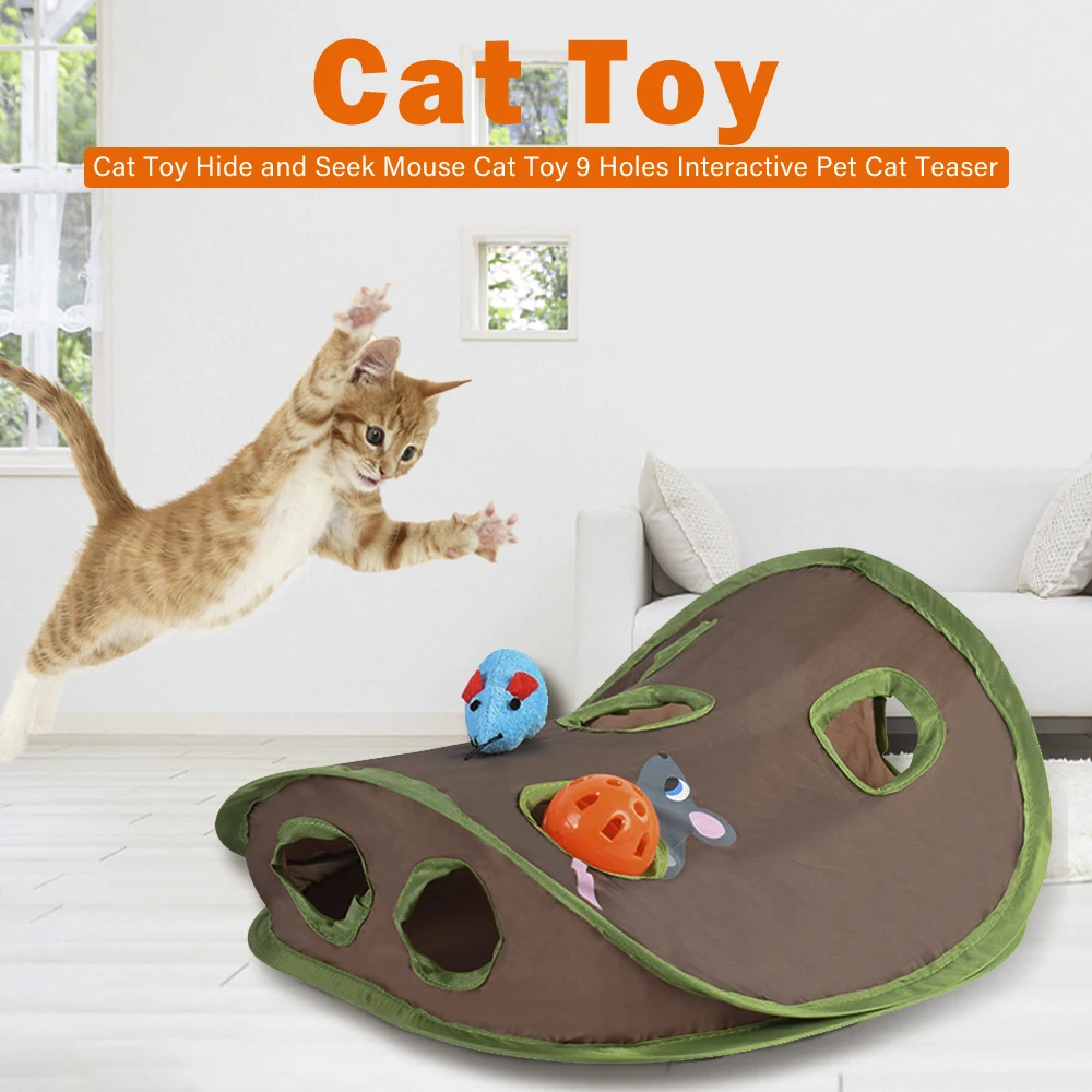 Teaser cat Toy 9 Holes Interactive Hide and Seek Mouse Cats Toys Pet Teaser Cat Toy for Pets Kitten Play Fun
Teaser cat Toy 9 Holes Interactive Hide and Seek Mouse Cats Toys Pet Teaser Cat Toy for Pets Kitten Play Fun