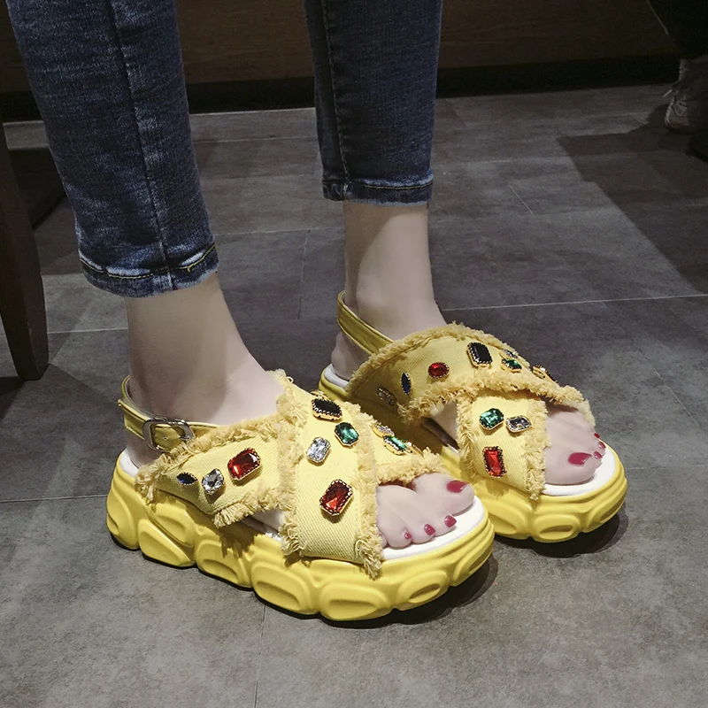 2019 Increasing Height Wedges thick bottom Platform Slippers ladies walking shoes high heels beach outdoor sandals women 2018 39 
2019 Increasing Height Wedges thick bottom Platform Slippers ladies walking shoes high heels beach outdoor sandals women 2018 39