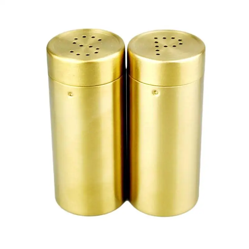 2pcs Gold Stainless Steel Spice Jar Condiment Set Seasoning Bottles Salt Pepper Shakers Spice Cruet Sets Sauce Oil Cooking Tools
2pcs Gold Stainless Steel Spice Jar Condiment Set Seasoning Bottles Salt Pepper Shakers Spice Cruet Sets Sauce Oil Cooking Tools