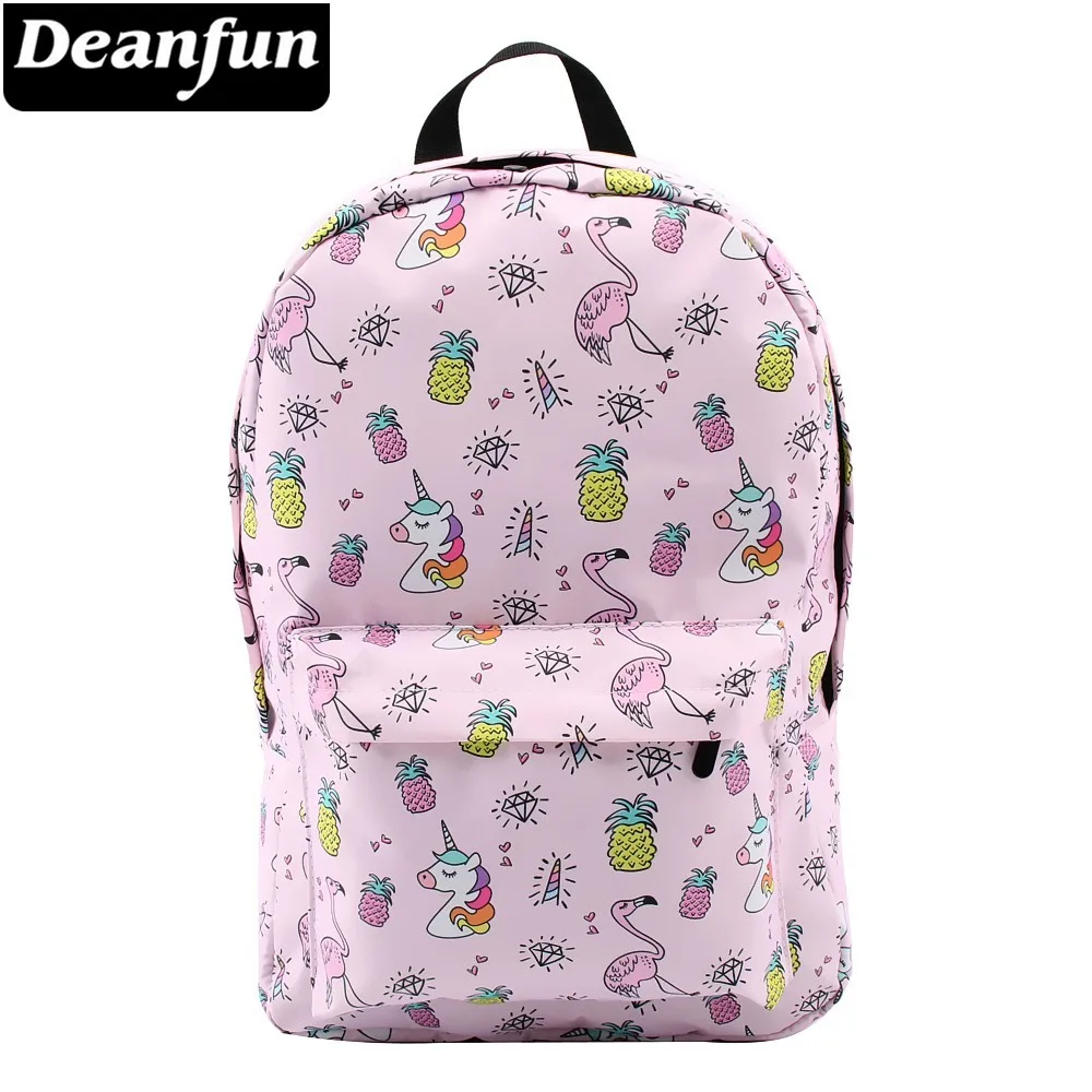 Рюкзак Deanfun для девочек водонепроницаемый рюкзак с изображением фламинго и