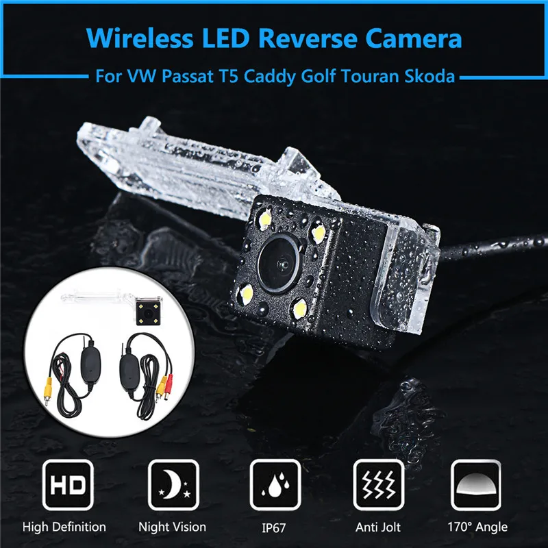 KROAK Wireless 4 LED Car Reverse Rear View Camera For VW/Golf/Polo/Passat/T5/Touran/Caddy/Skoda
KROAK Wireless 4 LED Car Reverse Rear View Camera For VW/Golf/Polo/Passat/T5/Touran/Caddy/Skoda