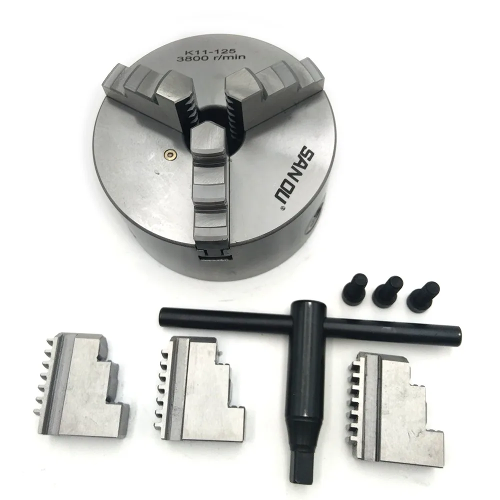 K11-125 3 Jaws Manual Lathe Chuck 125mm 4 Inch Self-Centering Chuck with Wrench & Screws Hardened Steel for Drilling Milling
K11-125 3 Jaws Manual Lathe Chuck 125mm 4 Inch Self-Centering Chuck with Wrench & Screws Hardened Steel for Drilling Milling