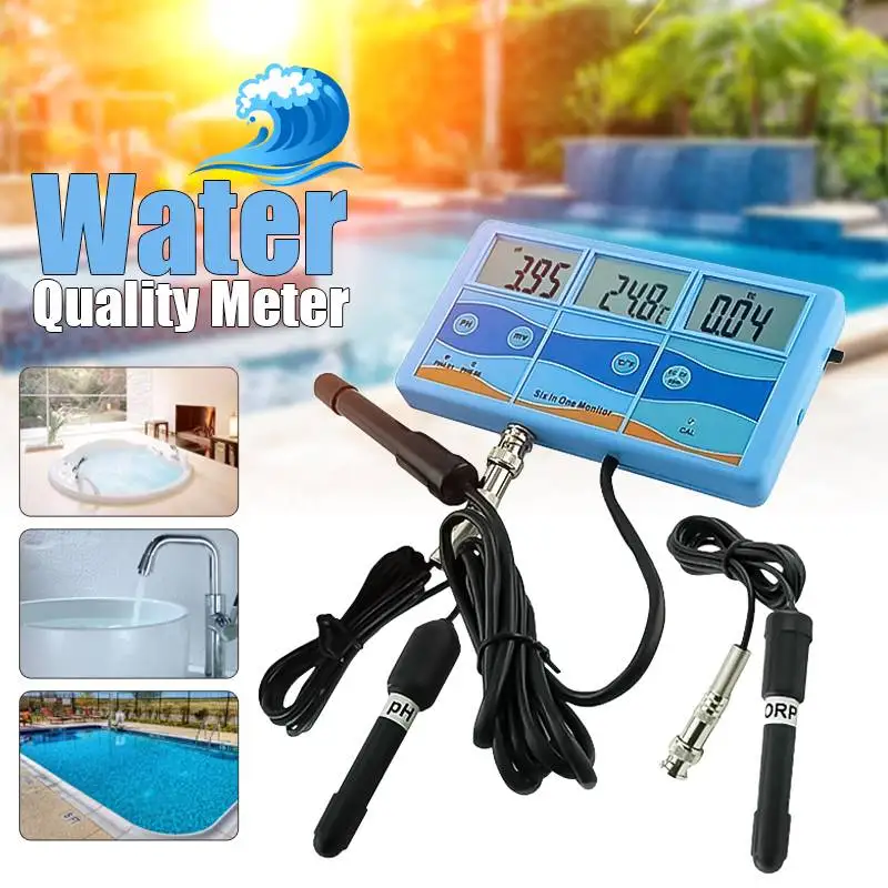 7 In 1 LCD Digital Water Quality Monitor PH Meter ORP EC CF RH TDS TEMP Tester Pool Measurement Multi-parameter Analysis Tools
7 In 1 LCD Digital Water Quality Monitor PH Meter ORP EC CF RH TDS TEMP Tester Pool Measurement Multi-parameter Analysis Tools
