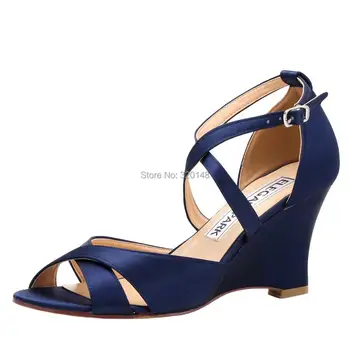 Summer Sandals Women Wedges Sandals Cross Strap Bridal Wedding Shoes Ladies Evening Prom Party Navy Blue Ivory Burgundy WP1908
Summer Sandals Women Wedges Sandals Cross Strap Bridal Wedding Shoes Ladies Evening Prom Party Navy Blue Ivory Burgundy WP1908