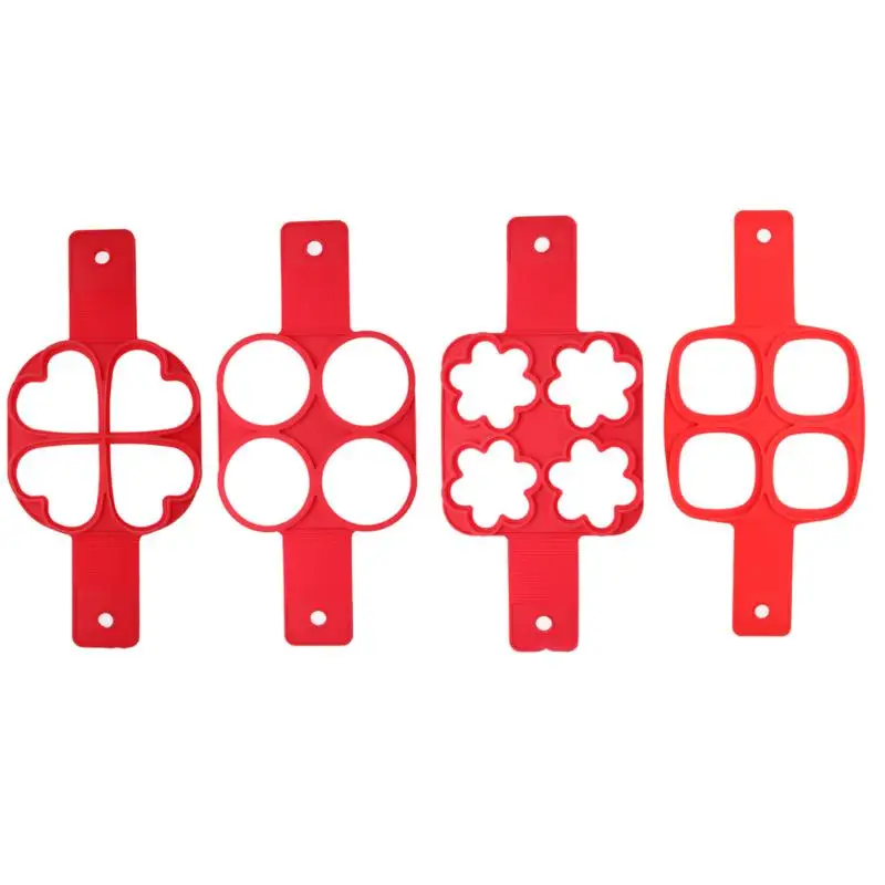 4 Holes Silicone Nonstick Pancake Maker Egg Ring Maker Pancake Mold Frying Egg Mold DIY Square Heart Circle Flower Kitchen Tool
4 Holes Silicone Nonstick Pancake Maker Egg Ring Maker Pancake Mold Frying Egg Mold DIY Square Heart Circle Flower Kitchen Tool