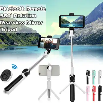 Extendable Handheld Wireless bluetooth Selfie Stick Mini Tripod For iPhone 8 X 7 6 Shutter Remote Control Monopod W/ Mirror
Extendable Handheld Wireless bluetooth Selfie Stick Mini Tripod For iPhone 8 X 7 6 Shutter Remote Control Monopod W/ Mirror