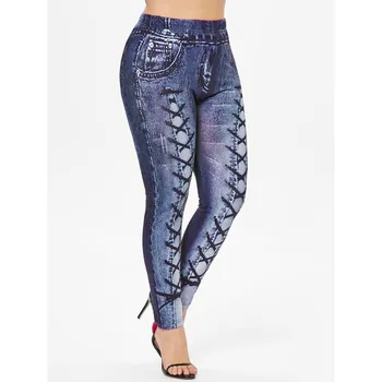 Women Plus Size 5Xl 3D Jeans Denim Printed Legging Big Size Fitness Jeggings High Faux Lace Up Leggings Skinny Legins
Women Plus Size 5Xl 3D Jeans Denim Printed Legging Big Size Fitness Jeggings High Faux Lace Up Leggings Skinny Legins