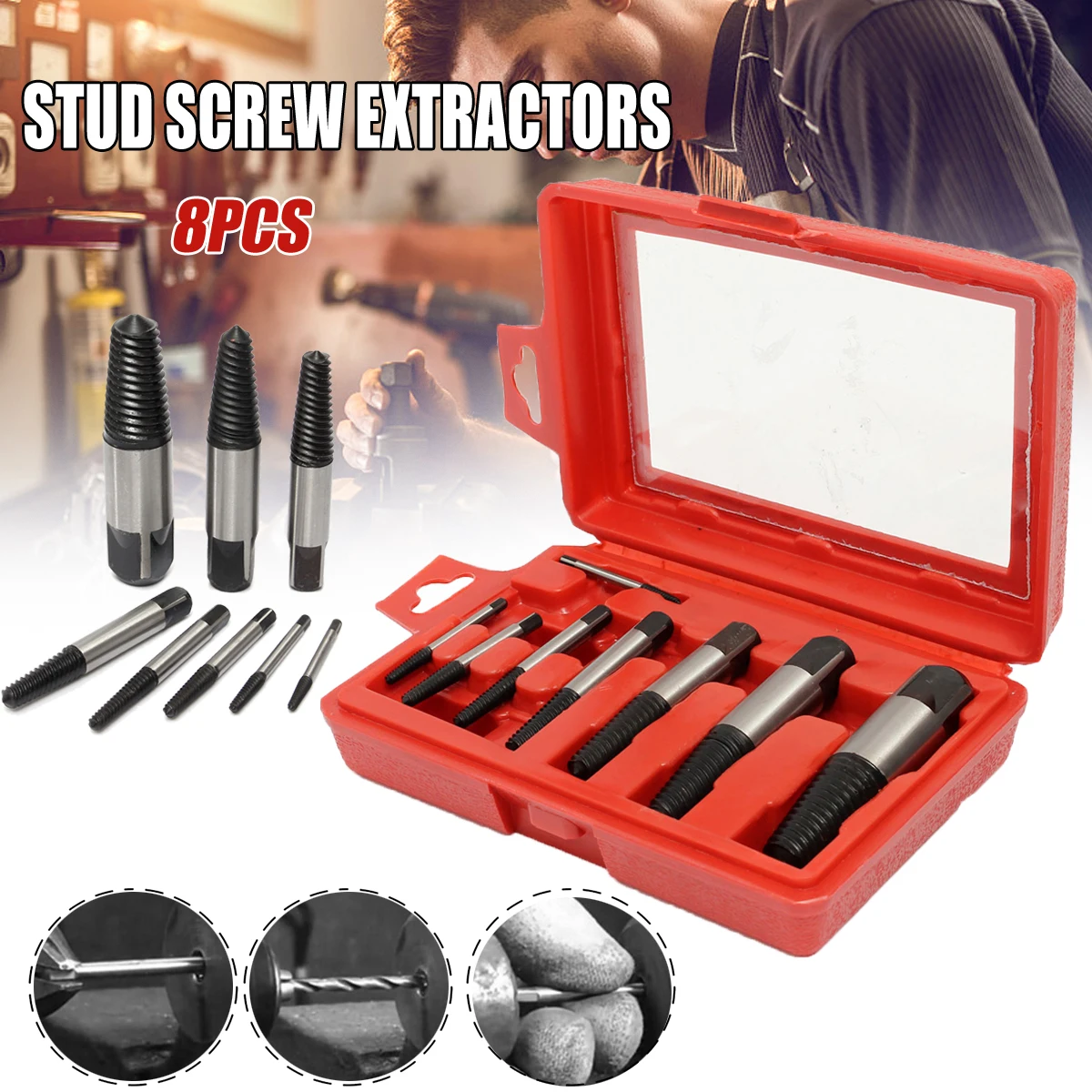 8Pcs/set Damaged Broken Screws Extractor Drill Bits Easy Out Remover Center Drill Damaged Bolts With Box 4-45mm
8Pcs/set Damaged Broken Screws Extractor Drill Bits Easy Out Remover Center Drill Damaged Bolts With Box 4-45mm