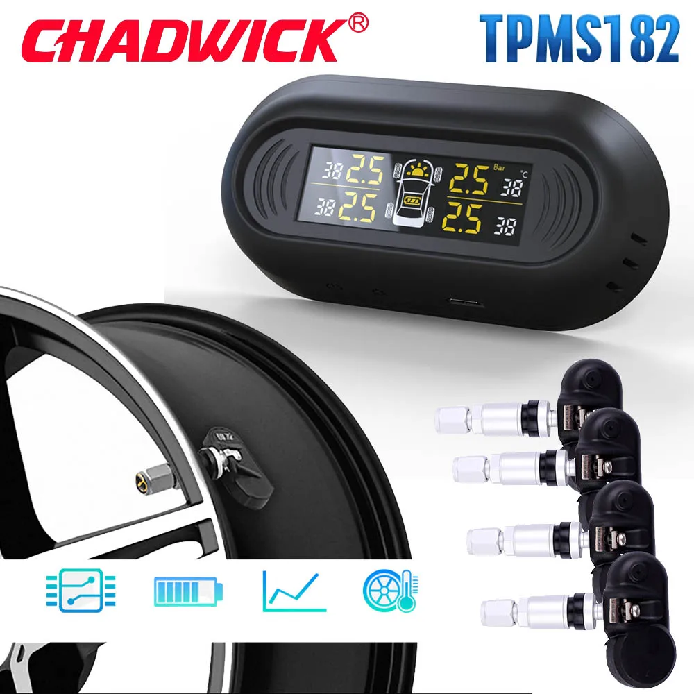 New Sticked to the windshield TPMS Solar energy LCD Display Car Tire Pressure Monitoring System for 12V vehicle CHAWICK TP182N
New Sticked to the windshield TPMS Solar energy LCD Display Car Tire Pressure Monitoring System for 12V vehicle CHAWICK TP182N