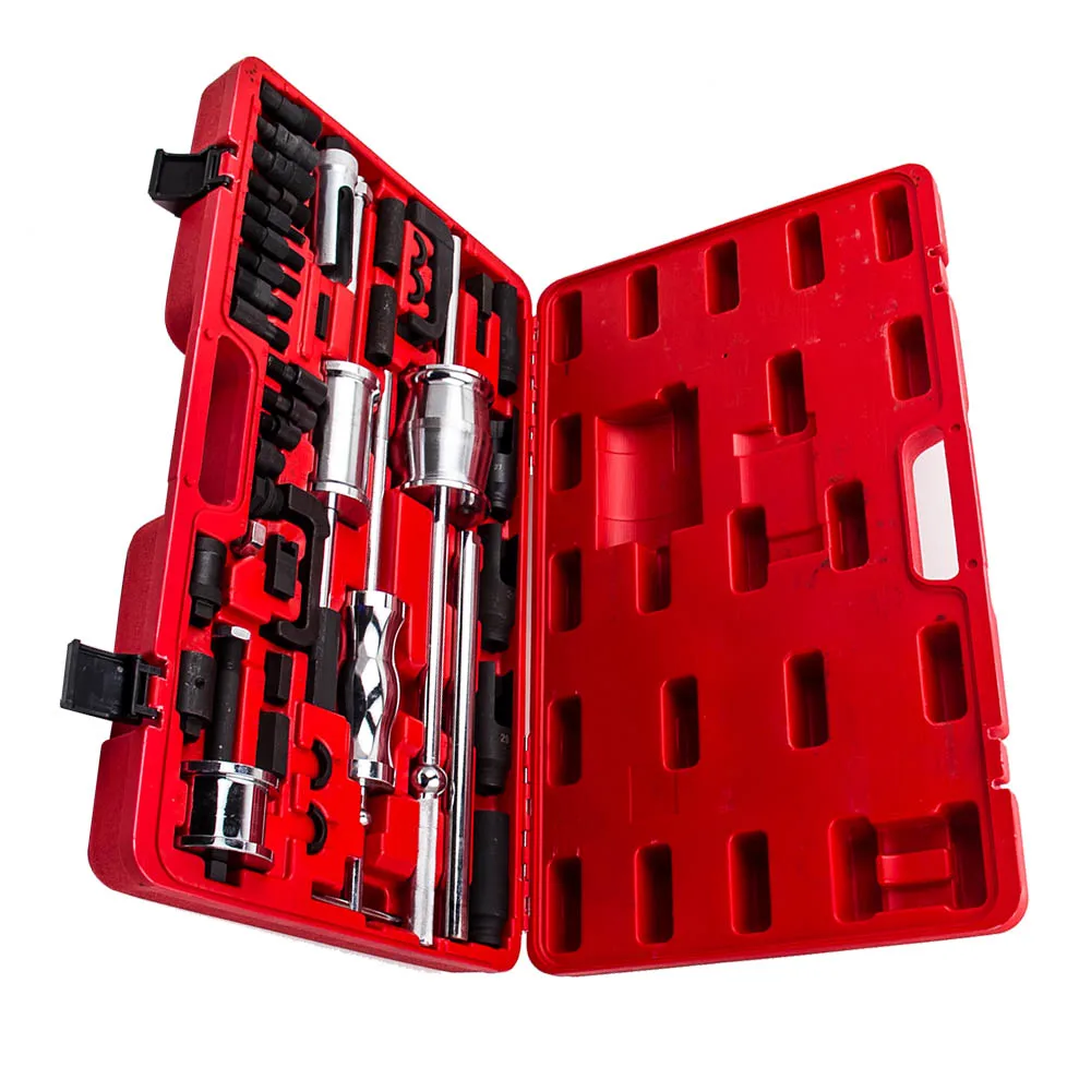 For BOSCH SIEMENS DELPHI Auto Truck Diesel Injector Extractor Slide Hammer 40pc Diesel Injector Puller Remover MASTER Tool Kit
For BOSCH SIEMENS DELPHI Auto Truck Diesel Injector Extractor Slide Hammer 40pc Diesel Injector Puller Remover MASTER Tool Kit
