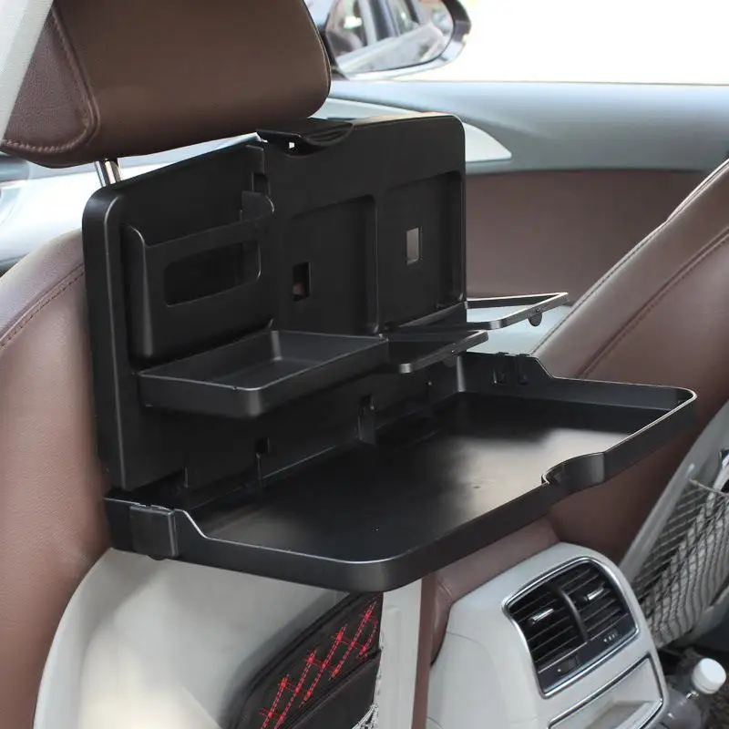 Car Seat Back Table Auto Laptop Desk Work Flat Snacks Beverage