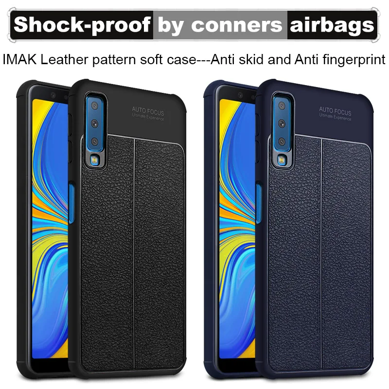 Airbag shockproof for Samsung Galaxy A7 2018 Case A750F Imak Leather pattern soft TPU Silicone Back cover Anti-fingerprint cases
Airbag shockproof for Samsung Galaxy A7 2018 Case A750F Imak Leather pattern soft TPU Silicone Back cover Anti-fingerprint cases