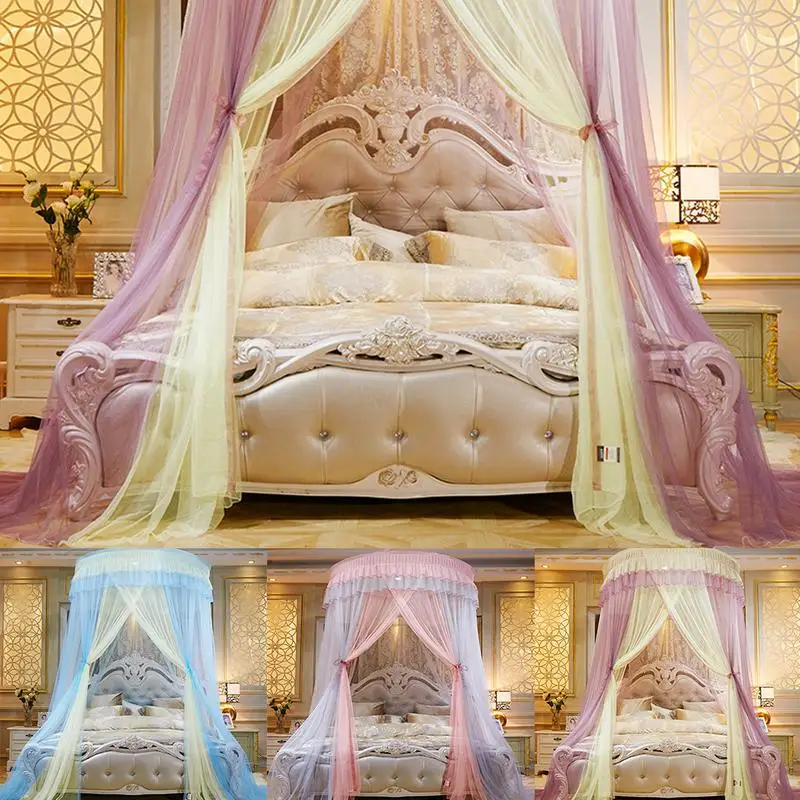 Colorblocking Dome Bed Canopy Mosquito Repellent Tent Insect Princess Queen Mosquito Net Bed Tent Floor-Length Curtain
Colorblocking Dome Bed Canopy Mosquito Repellent Tent Insect Princess Queen Mosquito Net Bed Tent Floor-Length Curtain