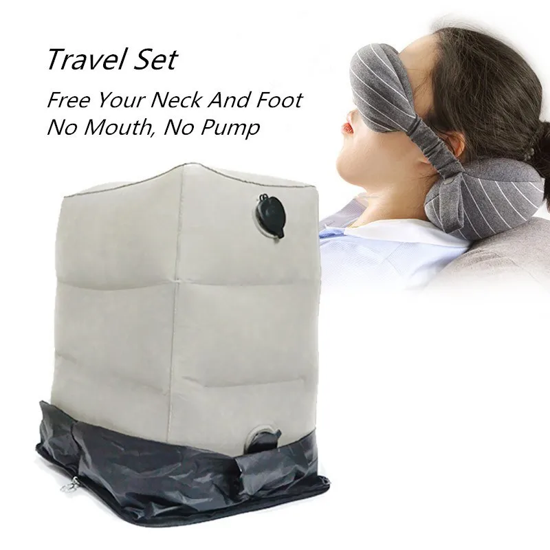 2019 Fashion Portable Travel Set Eye Mask Travel Neck Pillow Inflatable Foot Rest Cushion With Dust Cover Storage Bag Airplane
2019 Fashion Portable Travel Set Eye Mask Travel Neck Pillow Inflatable Foot Rest Cushion With Dust Cover Storage Bag Airplane