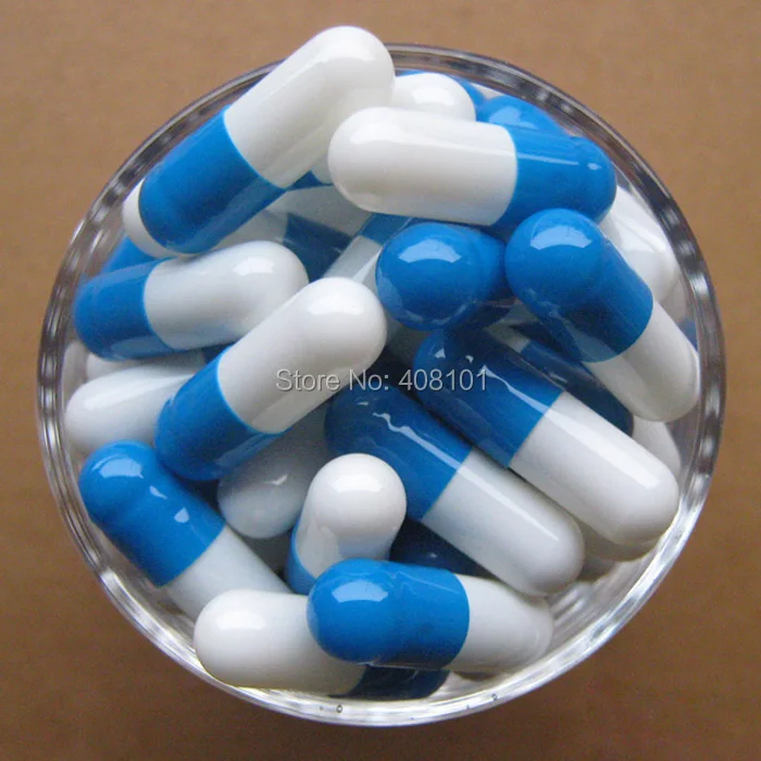 1000pcs Size 000 Blue/White Color Hard Gelatin Capsules, Empty Capsules, Capsule Shells---Joined & Separated Available
1000pcs Size 000 Blue/White Color Hard Gelatin Capsules, Empty Capsules, Capsule Shells---Joined & Separated Available