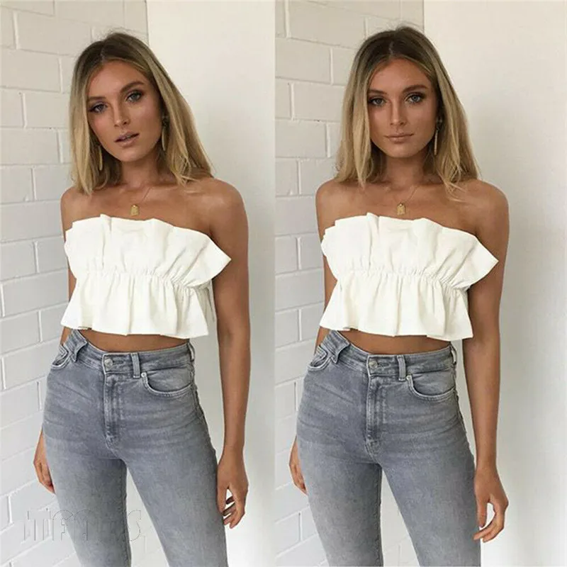 Fashion Women Sexy Strapless Cotton Crop Top Elegnat Ladies Off shoulder Solid Tank Dames Casual Vest party club camisa feminina
Fashion Women Sexy Strapless Cotton Crop Top Elegnat Ladies Off shoulder Solid Tank Dames Casual Vest party club camisa feminina
