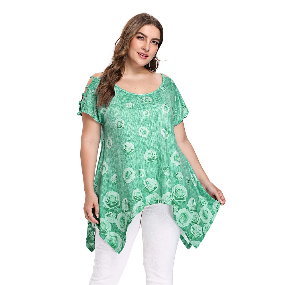 ROSE GAL 5XL Large Size Spring Summer Women T-Shirt Short Sleeve Printed Shirt Plus Size Women Clothing Long Tunic Sexy Tops
ROSE GAL 5XL Large Size Spring Summer Women T-Shirt Short Sleeve Printed Shirt Plus Size Women Clothing Long Tunic Sexy Tops