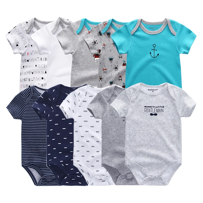 

2019 5PCS/Lot Newborn 100%Cotton Unicorn 0-12M Baby Boys Clothes Bodysuits Girls Clothing Baby Girls Clothes Roupas de bebe